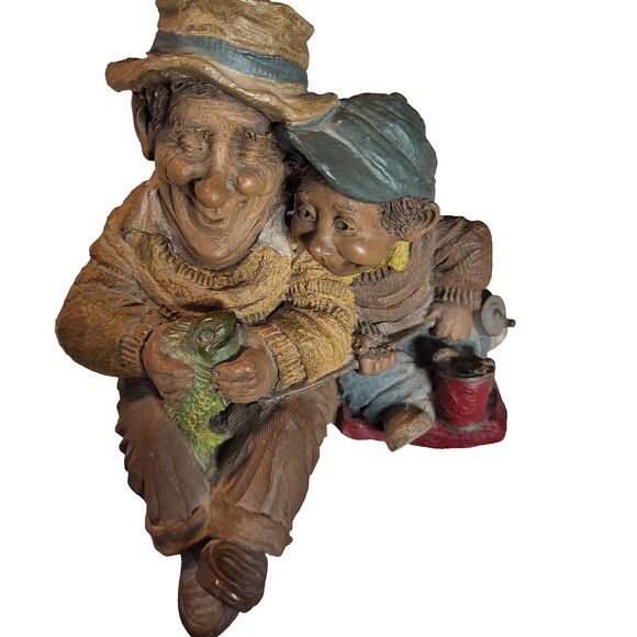 Cairn Studio Lee Sievers "PALS" Figurine 8040 1993 Grandpa Grandson Fishing USA - Picture 2 of 12